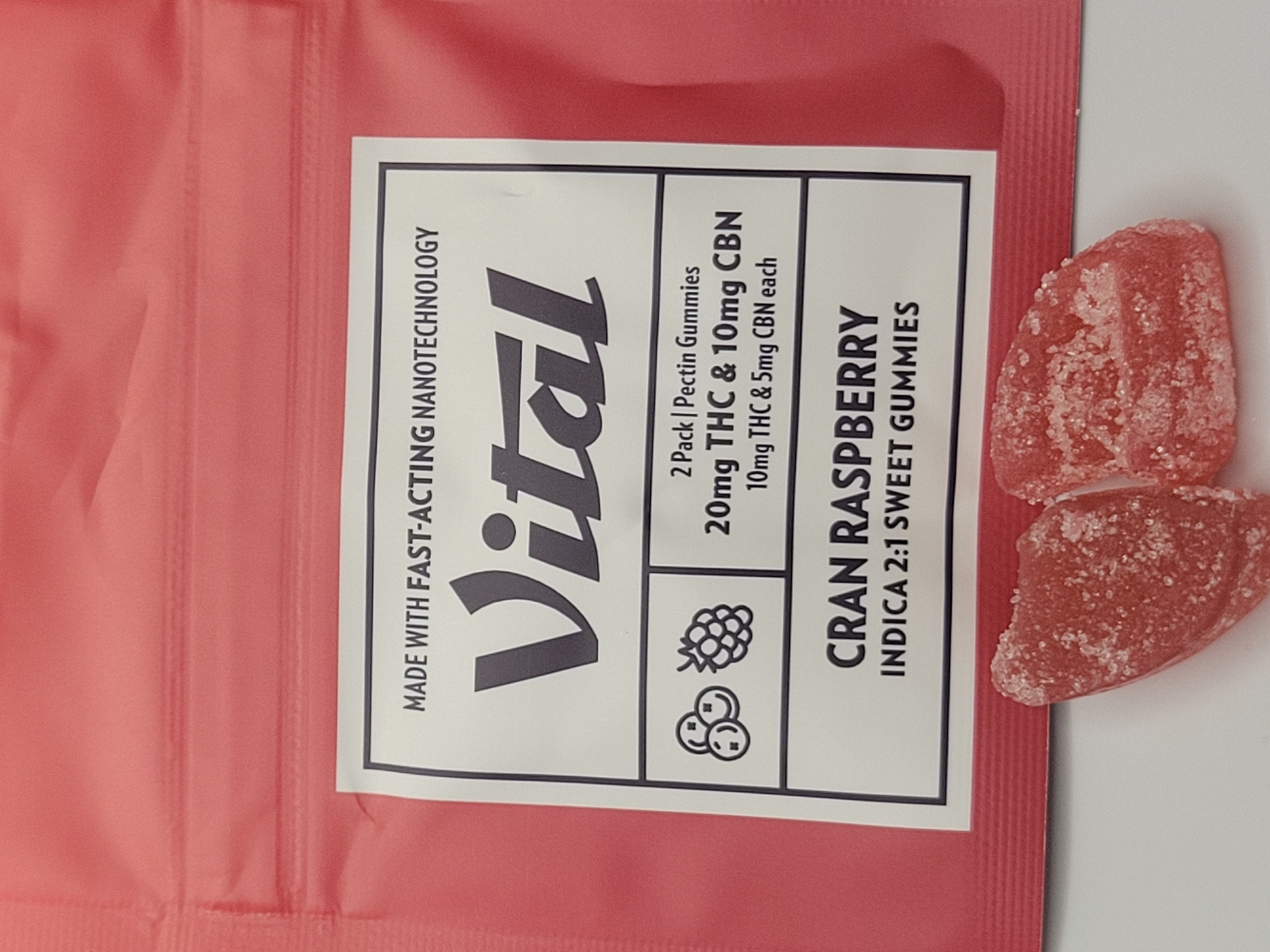 Vital Pectin Gummie Cran Raspberry 21 2 Pack