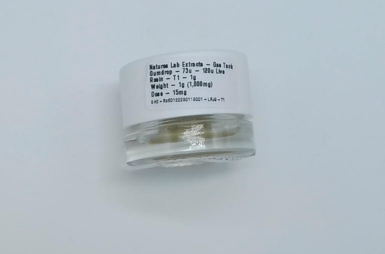 Natures Lab Extracts Gas Tank Gumdrop 73u 120u Live Rosin T1 1g