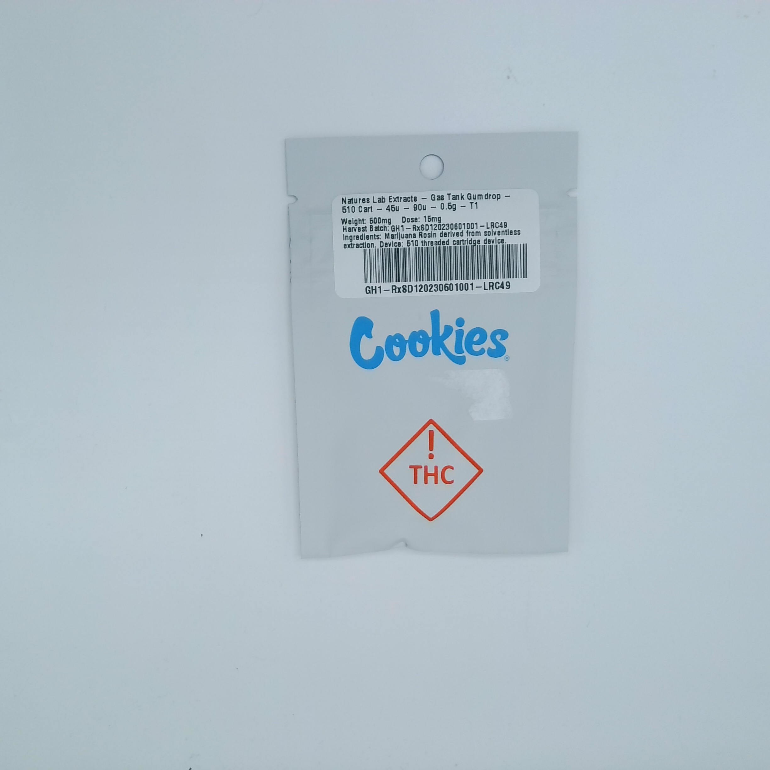 Natures Lab Extracts Gas Tank Gumdrop 510 Cart 45u 90u 0.5g T1