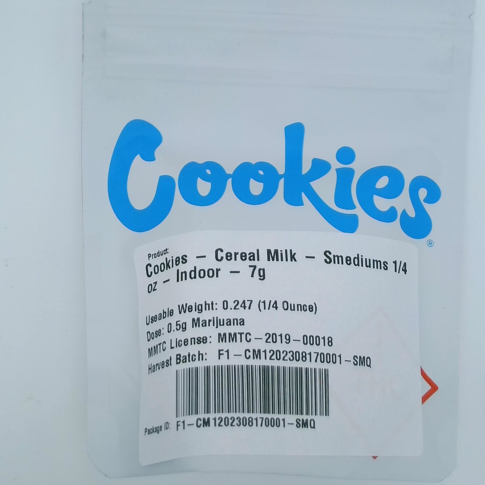 Cookies Cereal Milk Smediums 1/4 oz Indoor 7g